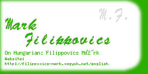 mark filippovics business card